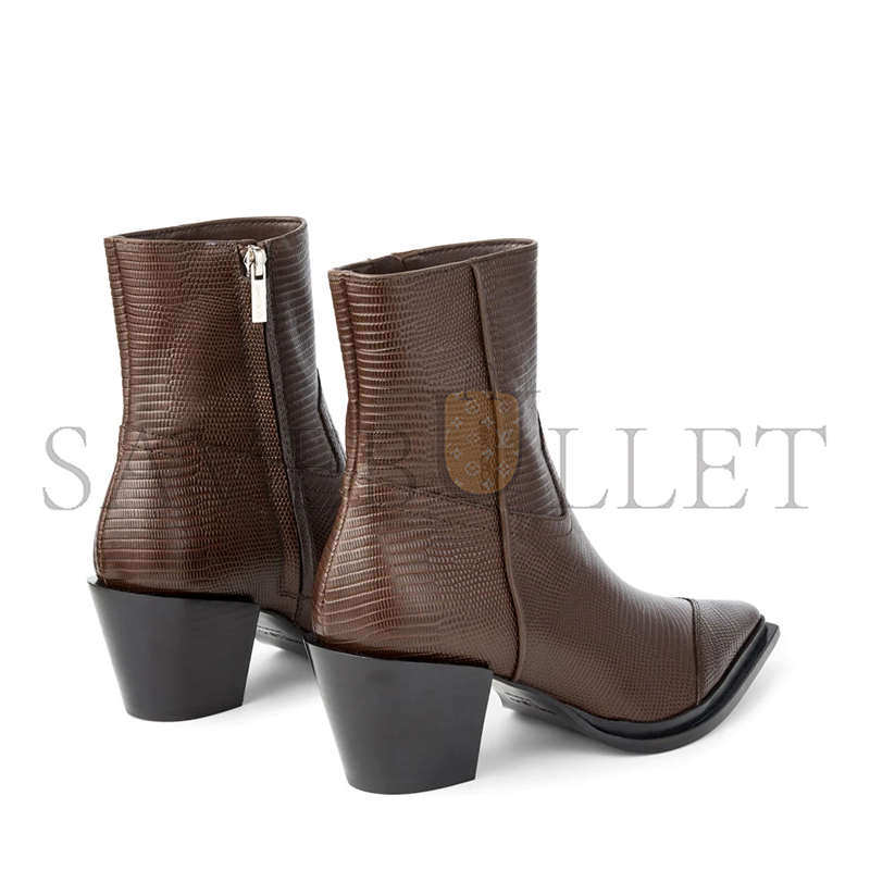 Ji*y Ch* cece ankle boot 60 coffee lizard printed leather ankle boots ceceab60cwn